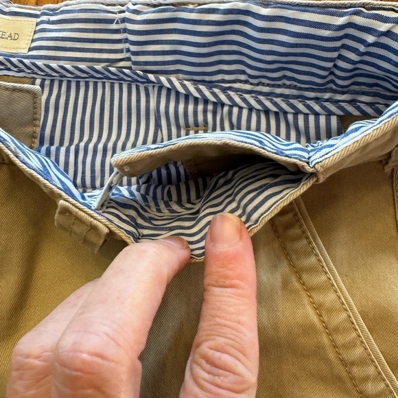 Territory Ahead Men's Flat Front Comfort Fit Waistband Cotton Khaki Short / 35 - Picture 7 of 8